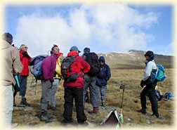 La pause au Col de Lanserlia, a souffle