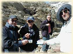 Le baptme du randonneur au Col de la Masse - Jacky, Jean-Marie, Guy
