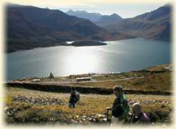 Contre-jour sur le Lac du Mont-Cenis