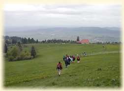 Descente  travers champs vers les illettes   -      Attention aux chutes, Muguette !