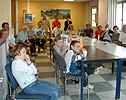 A la SLV7, tous passionns devant le diaporama sur notre sjour Jurassique que nous projette Bernard
